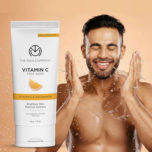 Image of The Man Company Vitamin C Face Wash For Man | Brightening & Glowing Skin I Oil Control | Vitamin C & Niacinamide | Hydrates | Gentle Deep Cleanse | Suitable For Oily, Dry & Sensitive Skin 100ml