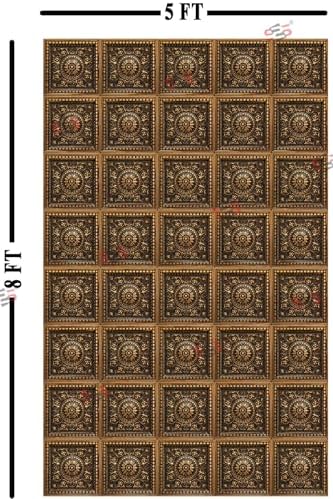 S2S Stylish Wedding Traditional Backdrop Cloth | for Pooja Decoration Traditional Background Curtain Cloth | 8 Feet Height & 5 Feet Width