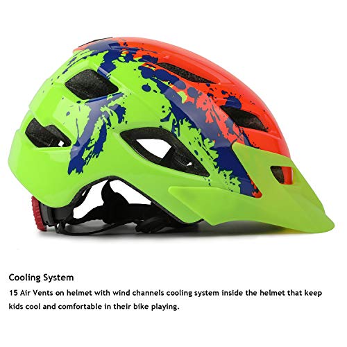 Image of Kids Helmet, Exclusky Kids Bike Helmet Adjustable Safety Lightweight Children Bicycle Helmet for Kids Skating Cycling Scooter Boys and Girls Bicycle Helmets Ages 5-8-14
