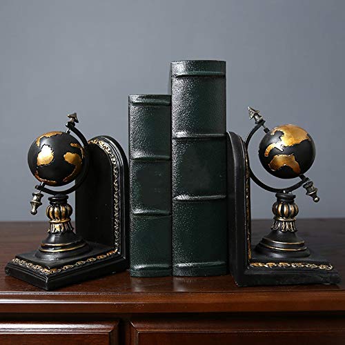 Zlbyb Globe Bookend Resin Figurines Retro Globe Book Stand Model Miniature Ornaments Creative Handicrafts Household Decor #TOP5