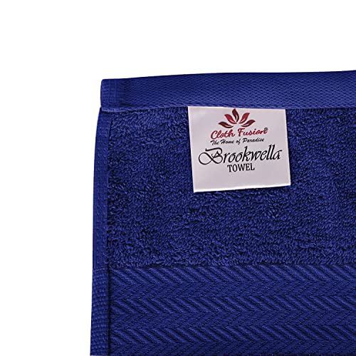 Image of Cloth Fusion 100% Cotton 500 GSM Towels for Bath Large Size Set of 2, Ultra Soft Bath Towel for Women and Men (55x27 inch, Grey-Blue)