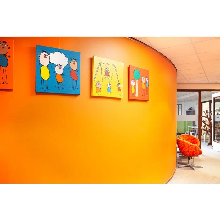 Image of STAS Evoluon - Curved Wall Picture Hanging System - Flexible, Easy-to-Install, Art Display Solution for Curved Surfaces and Unique Spaces (78.74 inch Rails + 2 Hooks and Cords)