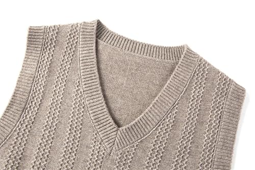 Mnjyihy Men's Lightweight Sweater Vest Fall Winter V-Neck Sleeveless Sweaters Knit Pullovers Vests2