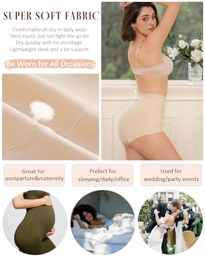 FINETOO Womens Tummy Control Shapewear Underwear High Waisted Seamless Panties Girdle Full Coverage Postpartum Briefs3