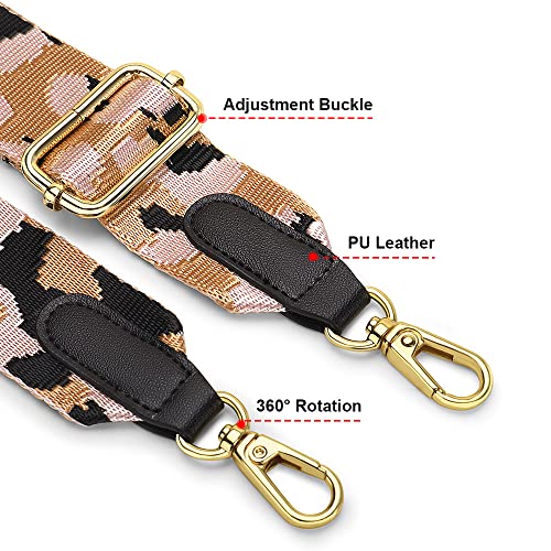 Image of nuoku Purse Straps Replacement Crossbody Straps for Purses Straps for Handbags Luggage Straps, Leopard Print
