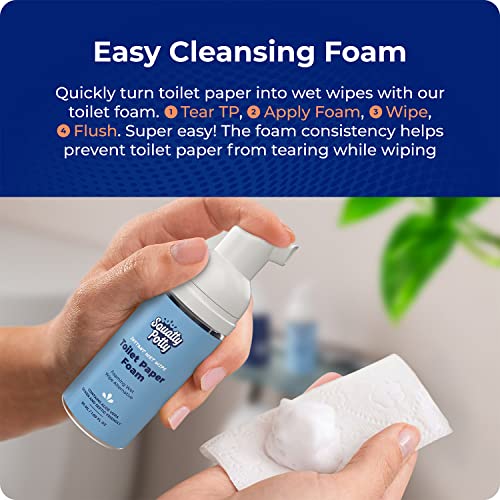 squatty potty toilet tissue paper foam instant wet wipe alternative - 2 pack 50 ml 169 fl oz