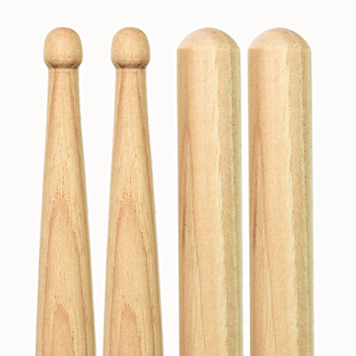 Baquetas Rohema 61327/2 The German Drumstick con punta redondeada, madera de caoba lacada, tamaño SD4-H miniatura 2