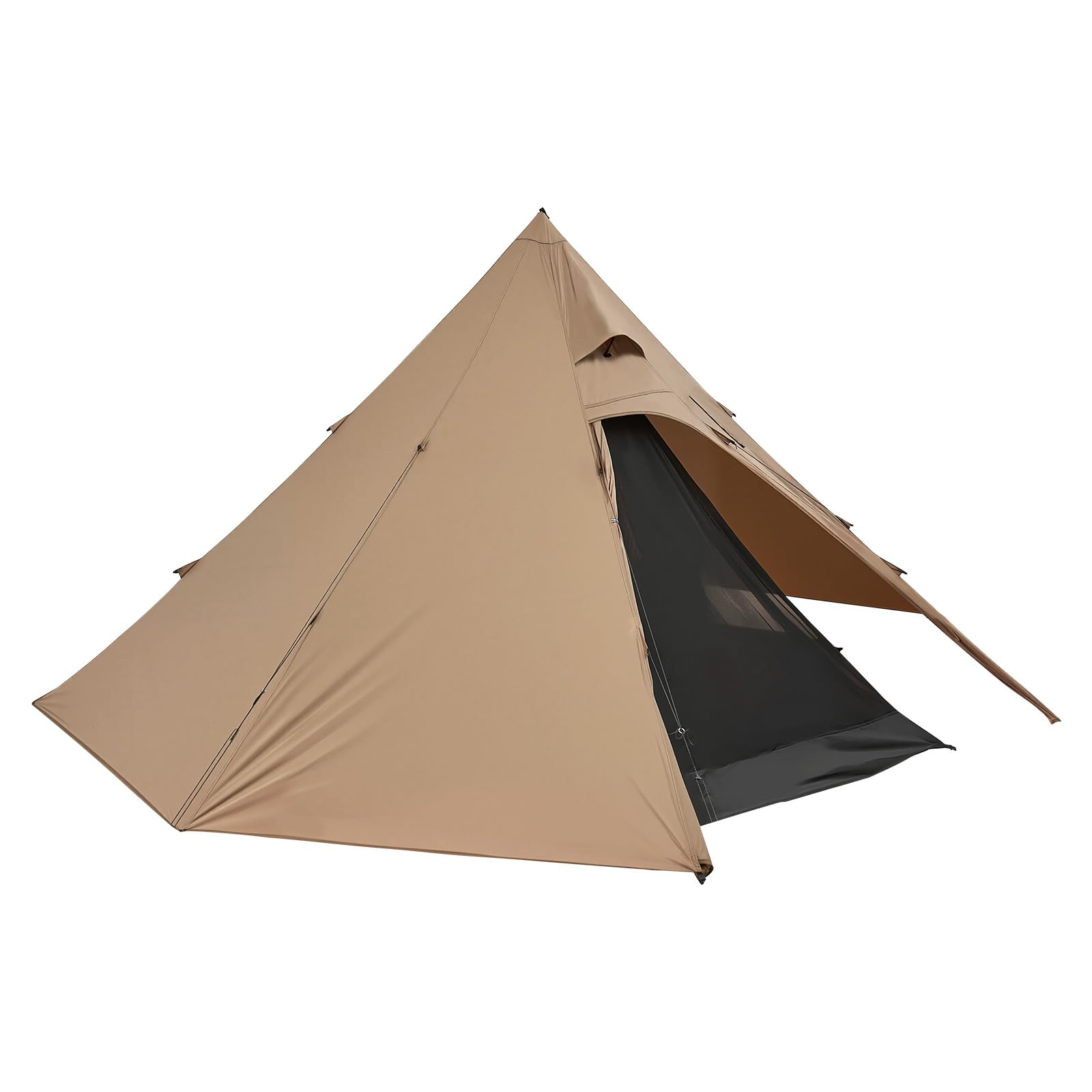 VEVOR Campingzelt für 4 Personen, Tipi-Zelt mit Ofenanschluss & Innenzelt, tragbare Wintercampingzelte mit Schneefang, wasserdichte 4-Jahreszeiten-Schutzzelte zum Angeln & Rucksackreisen