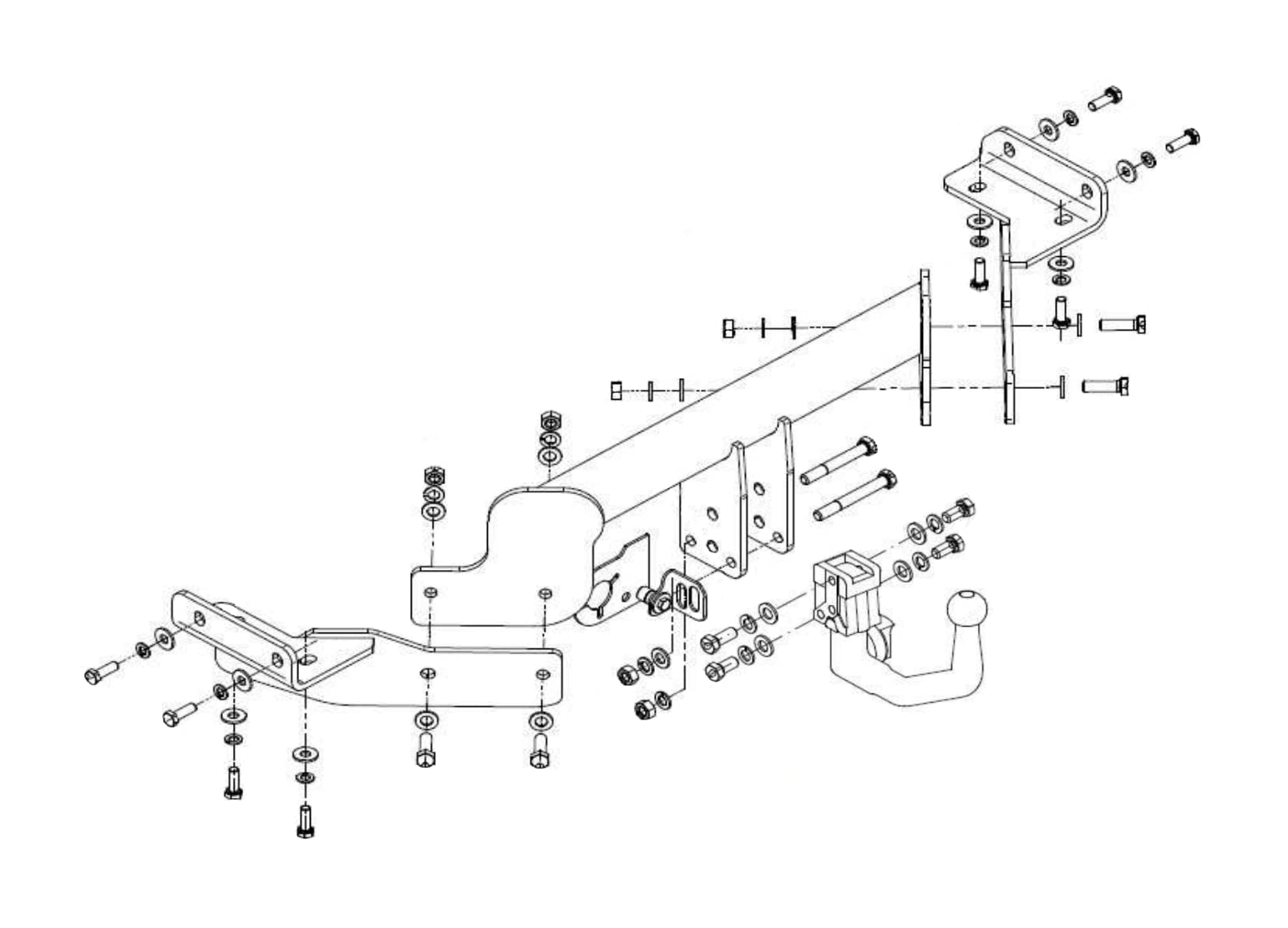 Hook Kompletny hak holowniczy wypinany pionowo kompatybilny z Kia Sportage IV QL QLE 12.2015-2018 + uniwersalna wiązka elektryczna 13-PIN