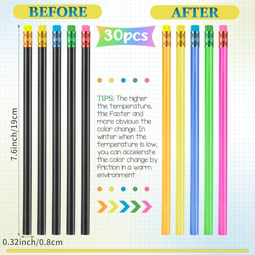 Lápices de colores termocrómicos Outus 30 piezas miniatura 2