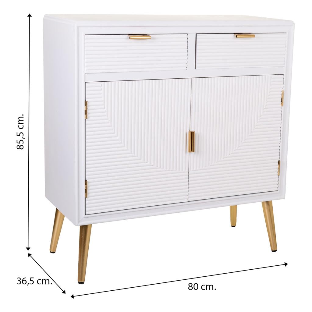 WANDERLUST DECO Recibidor de Madera Blanco 80x36,5x85,5