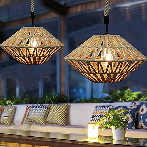 Suspension American Garden Rope E27 métal pour éclairage bar - 4