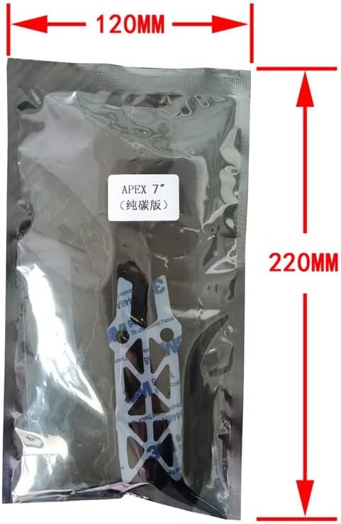 Miniatura 6 de para APEX FPV Freestyle RC 7 pulgadas 12.402 in Fibra de Carbono Quadcopter Frame Kit 0.217 in brazo para APEX FPV Freestyle RC Racing Drone Modelos