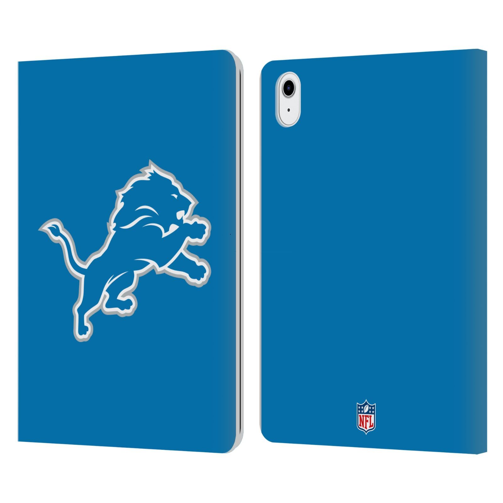 Head Case Designs Licenza Ufficiale NFL Semplice Detroit Lions Logo Custodia Portafoglio in Pelle Compatibile con Apple iPad Air 11 2020/2022/2024/2025