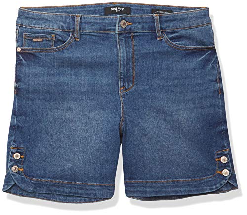 NINE WEST Women's Gramercy Stylish Jean Short, Island Reef, 8 Regular