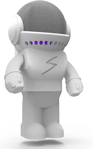 Vista 8 de Splin Soporte de mesa compatible con Yaxa Alexa Smart Speaker Echo Dot (4ª y 5ª generación) y Apple HomePod Mini, estilo robot Astro Hero (blanco)
