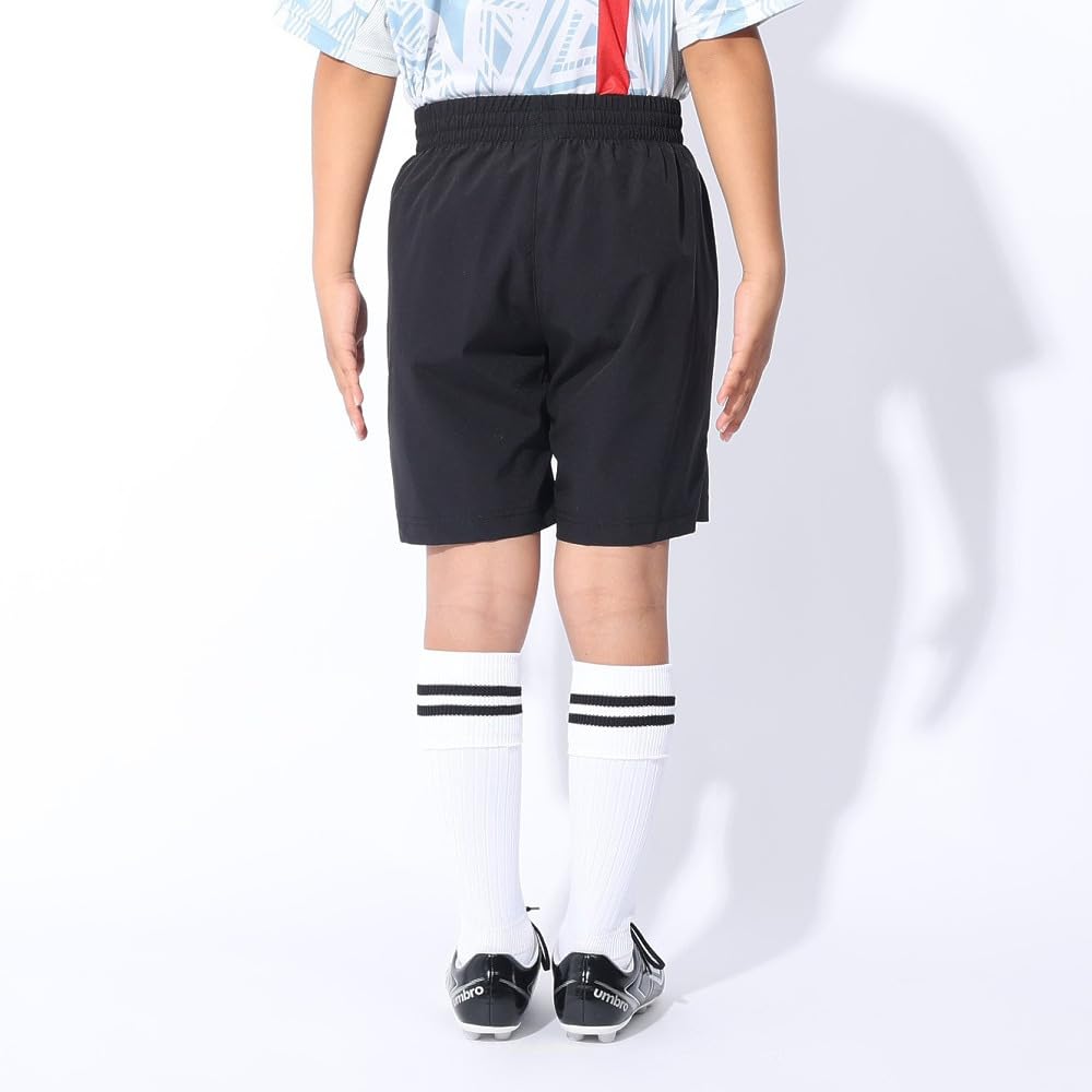 [アンブロ] ジュニア キッズ プラクティスパンツ ハーフパンツ サッカー フットサル ゲームパンツ 吸汗速乾 ストレッチ 男女兼用 子供 シンプル ワンポイント - 3