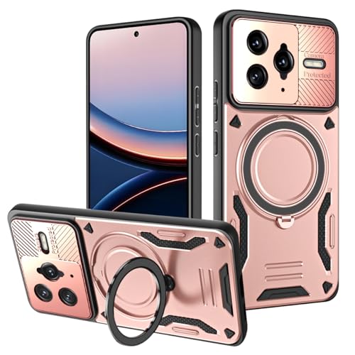 �Ή��@�� for Redmi K80 Pro/Poco F7 Ultra 5G �g�ѓd�b�P�[�X,�Ή��@�� for MagSafe,360�x��]���}�O�l�b�g�X�^���h�t���ی�P�[�X Pink