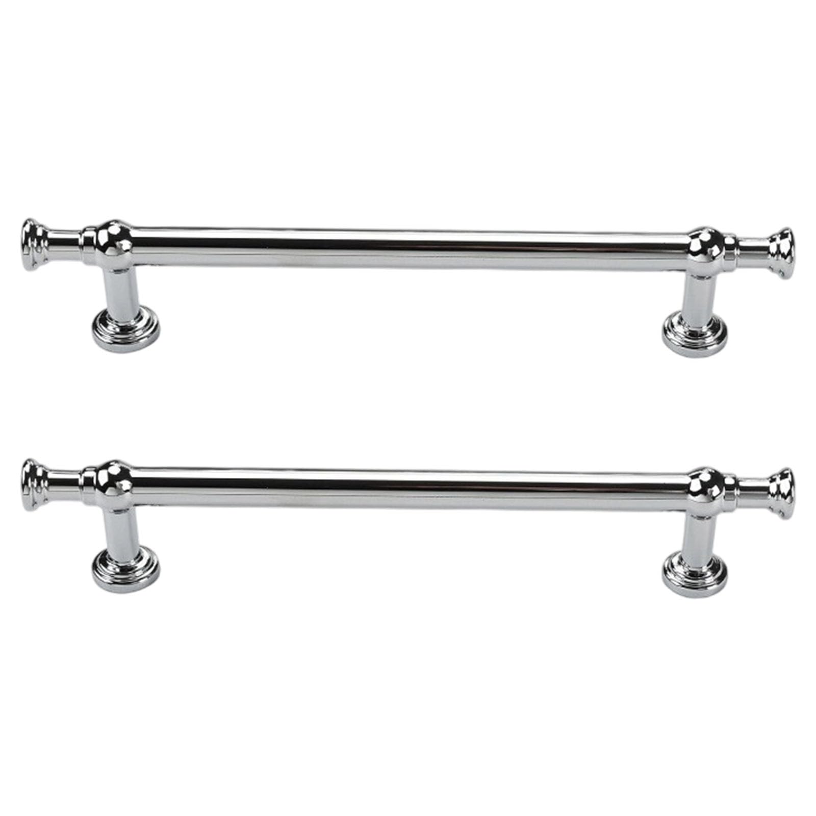 Msioytog Bright Chrome 1Pair Zincs Alloy Dressers Knob Kitchen Cabinet Door Handle Cupboard Door Pulls Vintage Drawer Knob Furniture Hardware Vintage Drawer Pull Handles