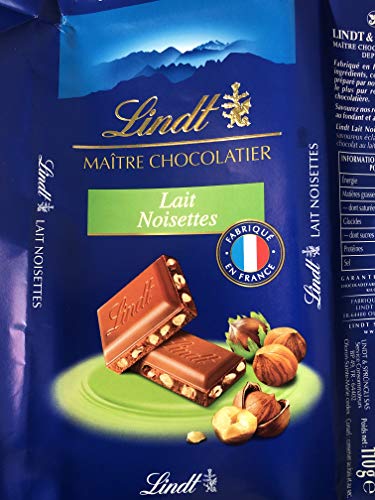 TABLETA LINDT LECHE AVELLANAS 110gr TB