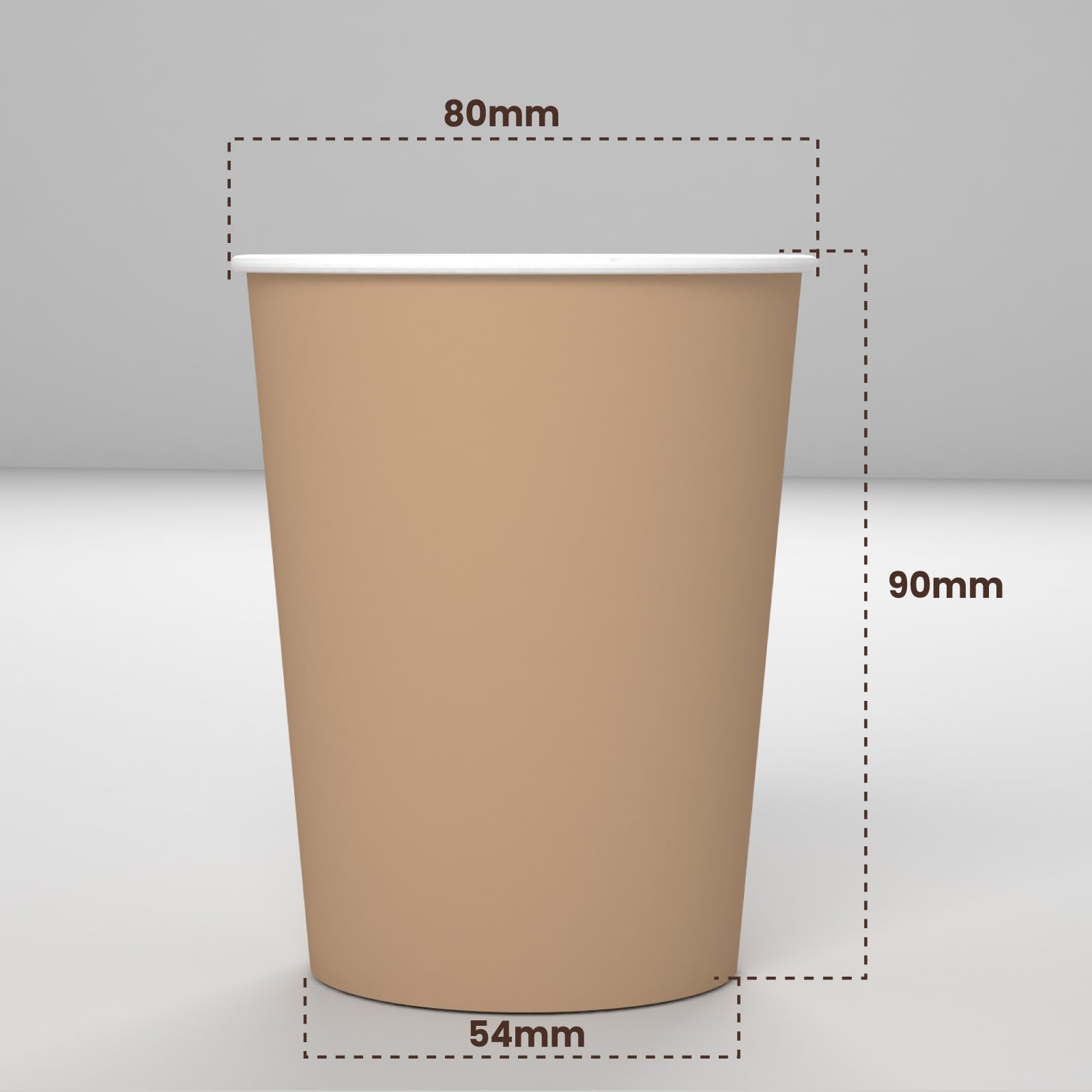 Baciato Caffè 800 vasos de papel color habana 240 ml ecológicos biodegradables desechables Made in Italy para llevar bebidas calientes y agua – Fabricado y envasado en Italia