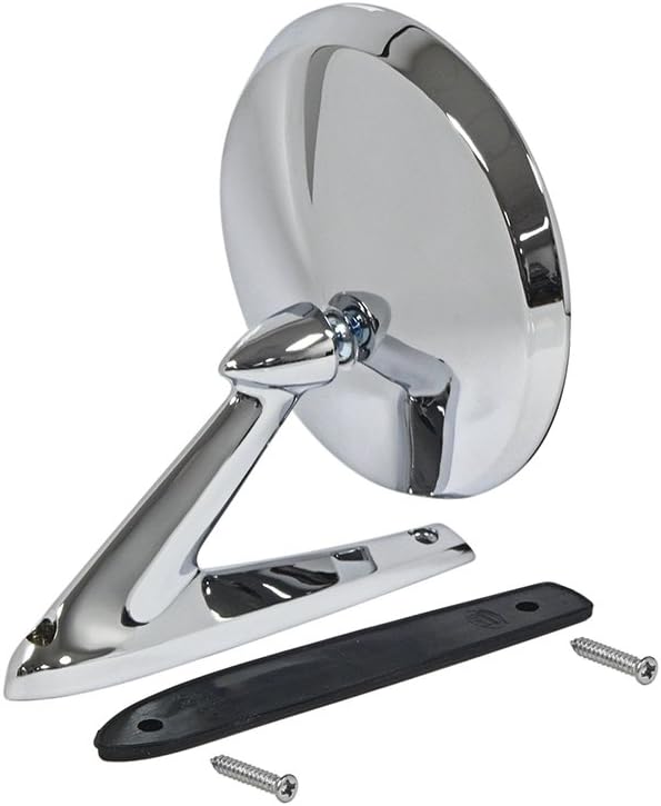 Compatible/Replacement For Outside Mirror Round RH or LH w/Hardware 1964-66 Mustang 1963-65 Falcon 1962-64 Fairlane 1966 Bronco (C3RZ-17696US)
