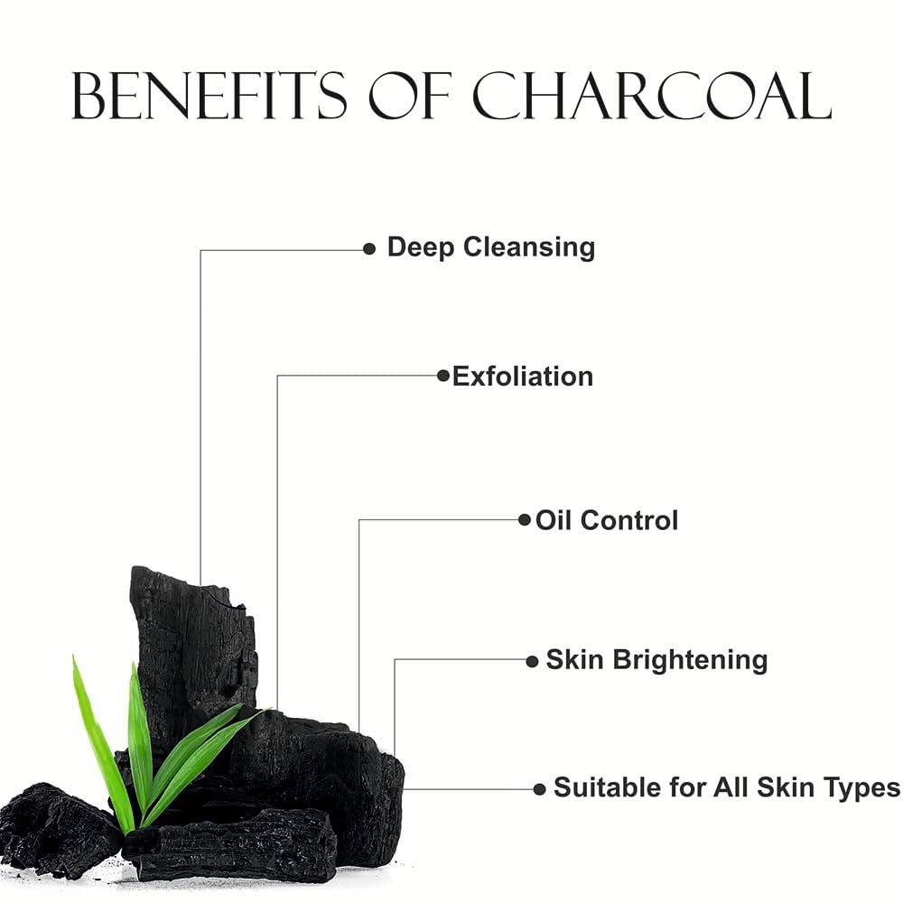 PRATHNA CREATION Charcoal Face Wash for Deep Cleansing & Oil Control | Detoxifying Activated Charcoal Cleanser for Men & Women | Anti-Pollution Face Wash for Clear Skin| All Skin Types | Daily Use | 100ml (CHARCOAL) 3