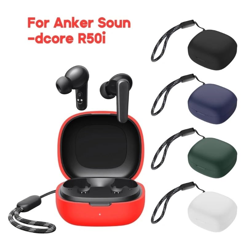 Image of ColorCase Front & Back Full Protection Silicon Case Cover for Anker Soundcore R50i - (Green) (Airpods Not Included)