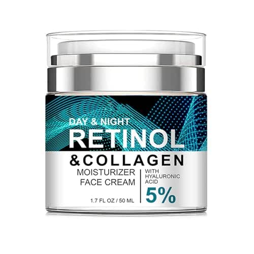 Retinol Collagen Cream for Face with 5% Hyaluronic Acid Anti-Aging