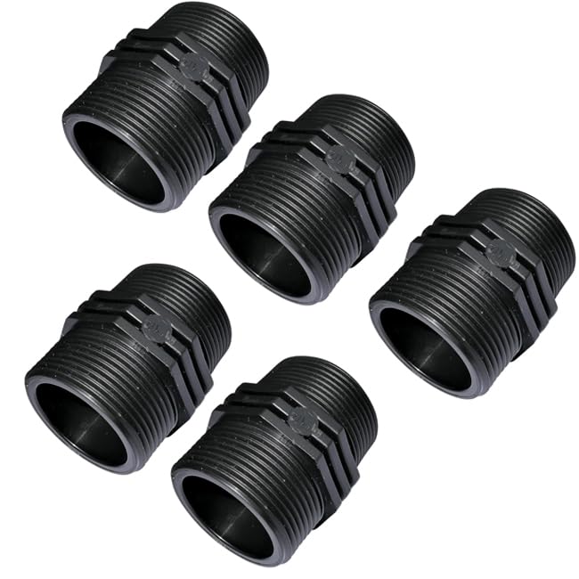 Suinga Lot de 5 Réductions à Visser mâle/mâle - Filetage 1'' x 3/4'' - en Plastique - mamelons réduits à raccord fileté - PN 10 Bars
