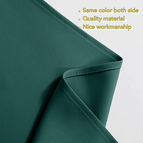 Nicetown Blackout Home Decor Tier Curtains - Tailored Scalloped Valance/Swags Window Decoration Topper Curtains For Living Room/Bow Window (2 Pcs, W36 X L63 Inches Each, Hunter Green) #TOP4