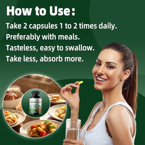 Berberine Supplement 1500mg, Liposomal Berberine with Ceylon Cinnamon & Probiotics for Women, Men, Himalayas Plus Extract, Support Gut Health, Blood Sugar Level Immunity, 60-Day Supply, 120 Capsules - Image 6