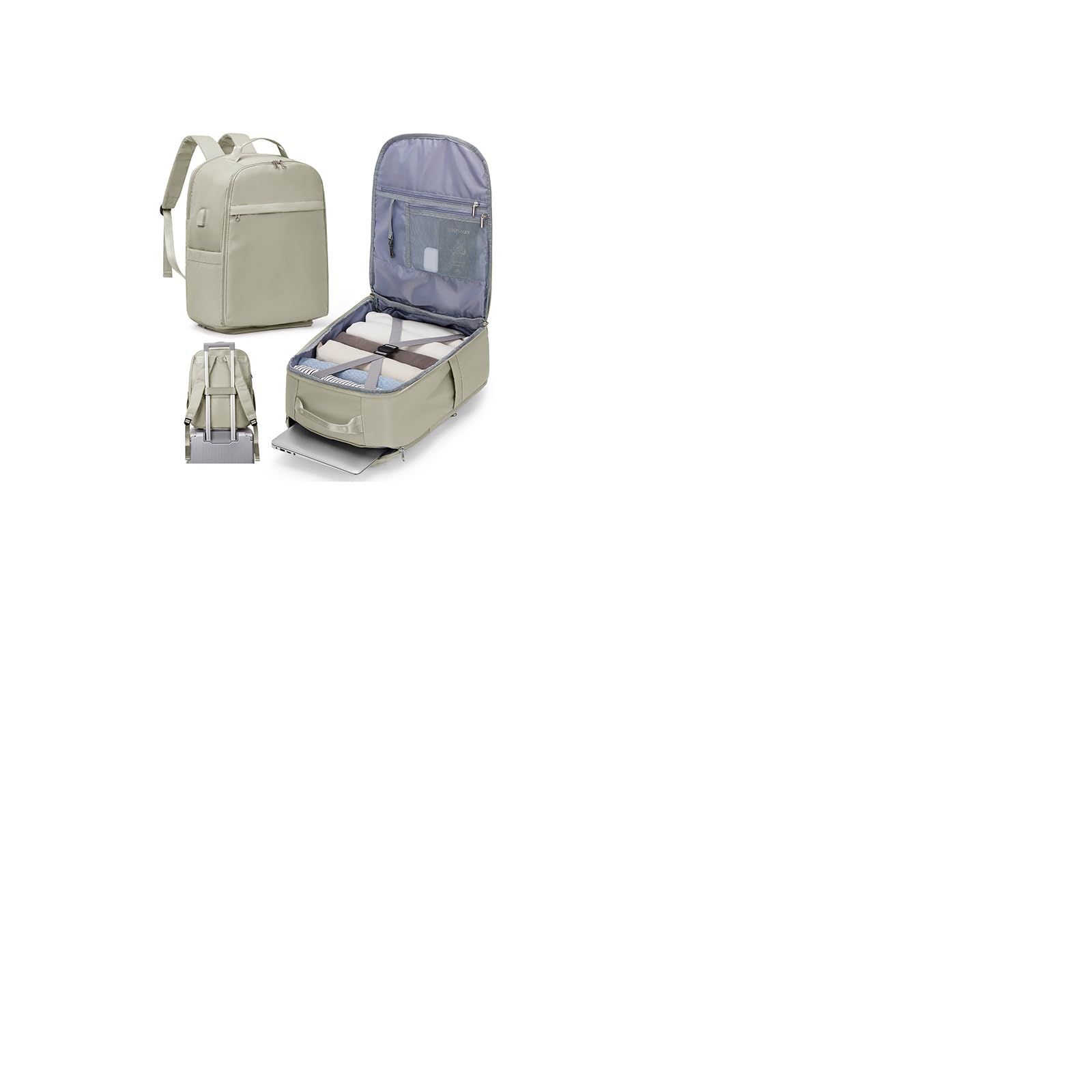 SZLX Zaino Ryanair 40x20x25 e 45x36x20 - Bagaglio a Mano Donna e Uomo, Borsa da Cabina Impermeabile per Laptop 14 Pollici, Zaino da Viaggio