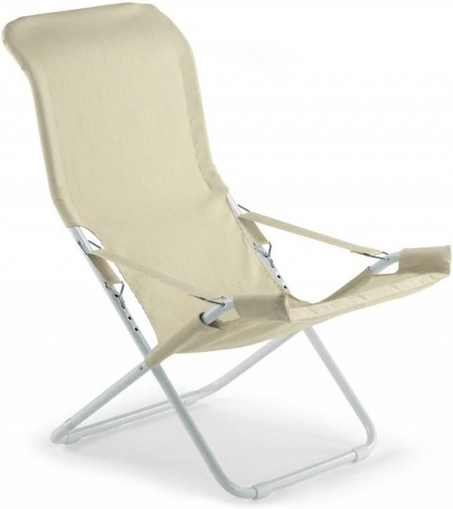 FIAM Fiesta - foldable, 4 position, relaxer chair, natural with white frame
