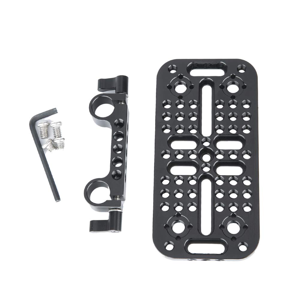Shoulder Rig NICEYRIG Cheese Plate With 15mm Rod Raiser Clamp, Short Rods For DSLR... Smallrig Baseplate - Foto 2