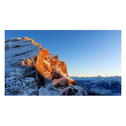 Affiche deco nature sommet montagne ensoleille poster zen pour chambre