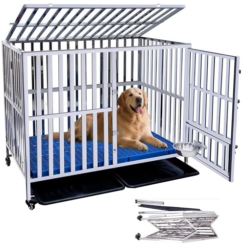 TUIYIDUO ��^�� �Q�[�W ���̃P�[�W ����110×��72×����92.1cm �ω׏d250KG �� �t�F���X �܂肽���݉\ �L���X�^�[�t�� �|���ȒP �_�u���h�A/�g���[/�}�b�g/���a��t�� �K�p���^/���^/��^�� �E���h�~ �����O���p ���{�������