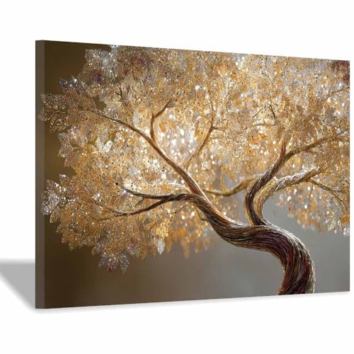 Arbre de vie impression sur toile peinture murale moderne décoration salon blanche 30x50