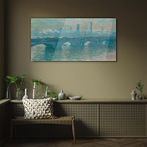 Tableau en verre 100x50cm Pont de Waterloo impression décoration murale