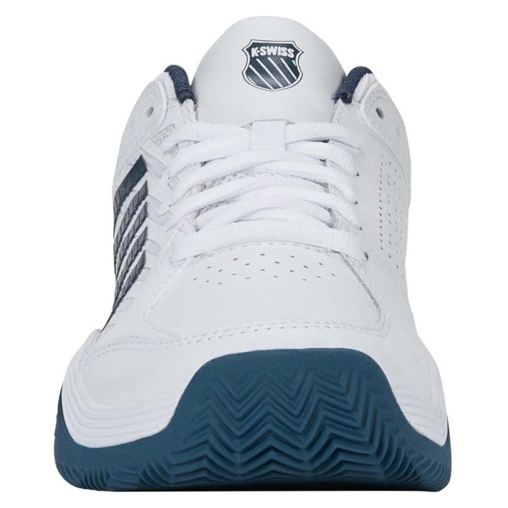 K-Swiss Court Express 2 - Tenis para Hombre, Blanco/Negro/Rojo Marte