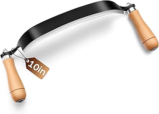 10 Inches Draw Knife Debarking Tool for Woodworking, Straight Draw Shave Knife Wood Carving Hand Tool for Tree Bending Broach Peeling, Whittling, Shaping, Detailing, Stripping