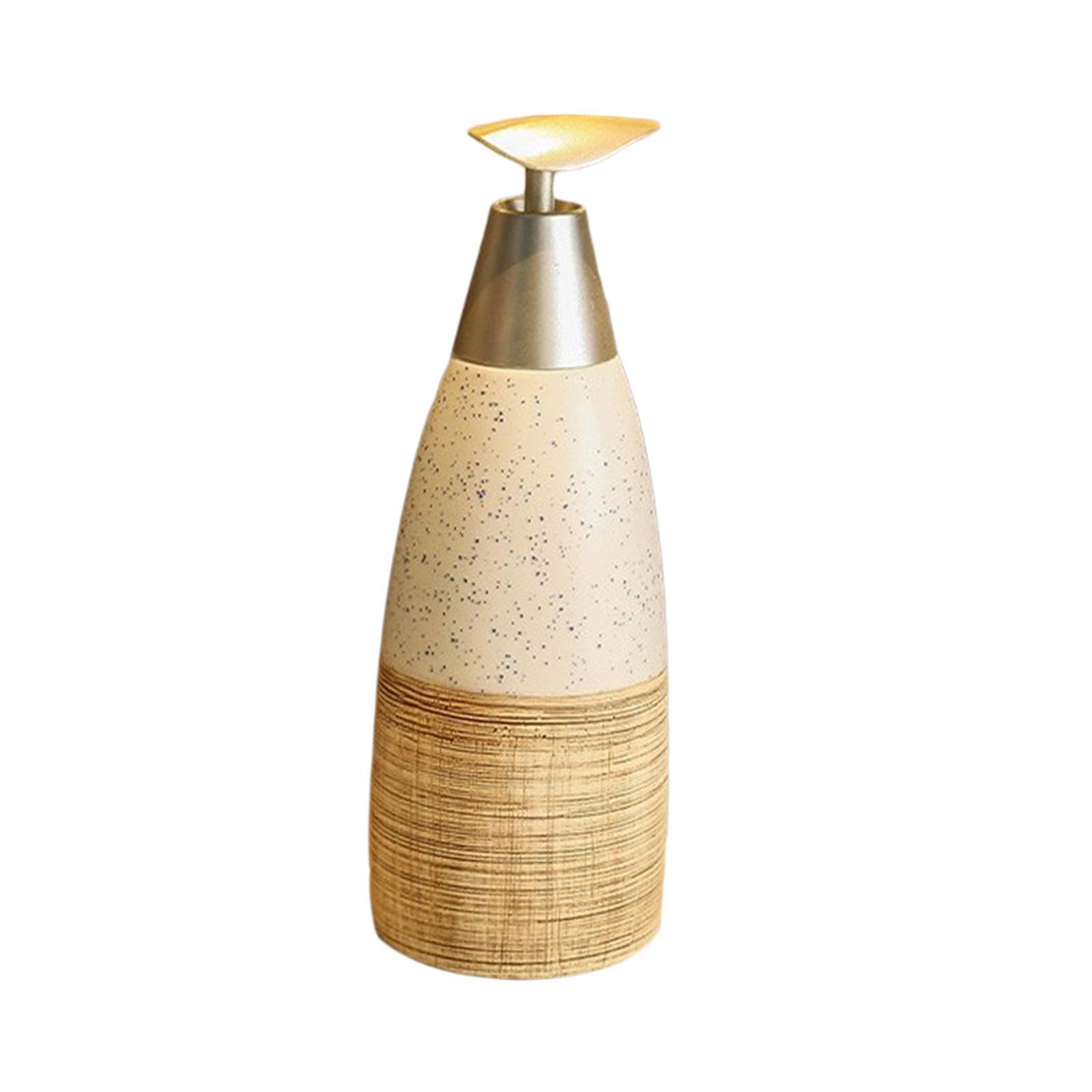 ALCXAZS Pump Soap Dispenser Ceramic Bathroom Liquid Container for, Style D
