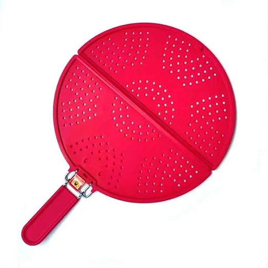 EZ KITCHEN Foldable Splatter Screen Strainer, Silicone