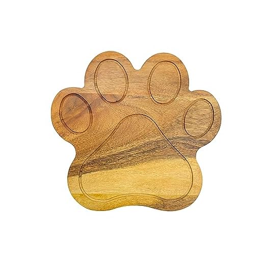 Funny Paw Shaped Wood Cutting Board for Kitchen with Groove, 10.25"L x 11"W Decorative Funny Paw Charcuterie Serving Board, Cheese Serving Board, Solid Wood Chopping Board