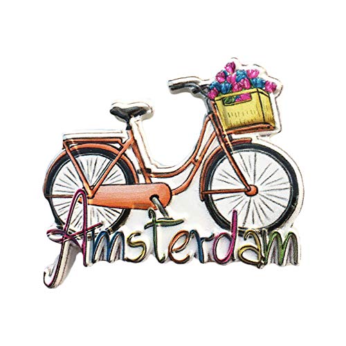 Amsterdam Holanda imán de refrigerador de Bicicleta 3D Souvenirs