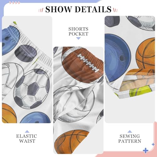 Boy's Pants Sport Balls Jogger Pants Elastic Waist Long Bottoms Trousers with Pockets 6-14 Years4