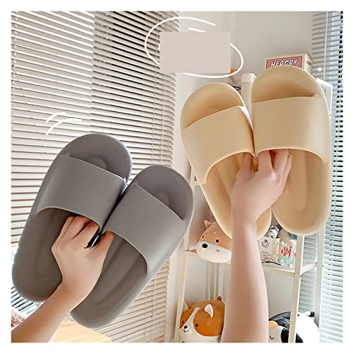 Sandals Fashion Personality Men's Slippers Home Indoor Senior Sense Couple Sandals Women Easy for Putting on or Taking Off (Color : Coffee, Size : 44-45)3