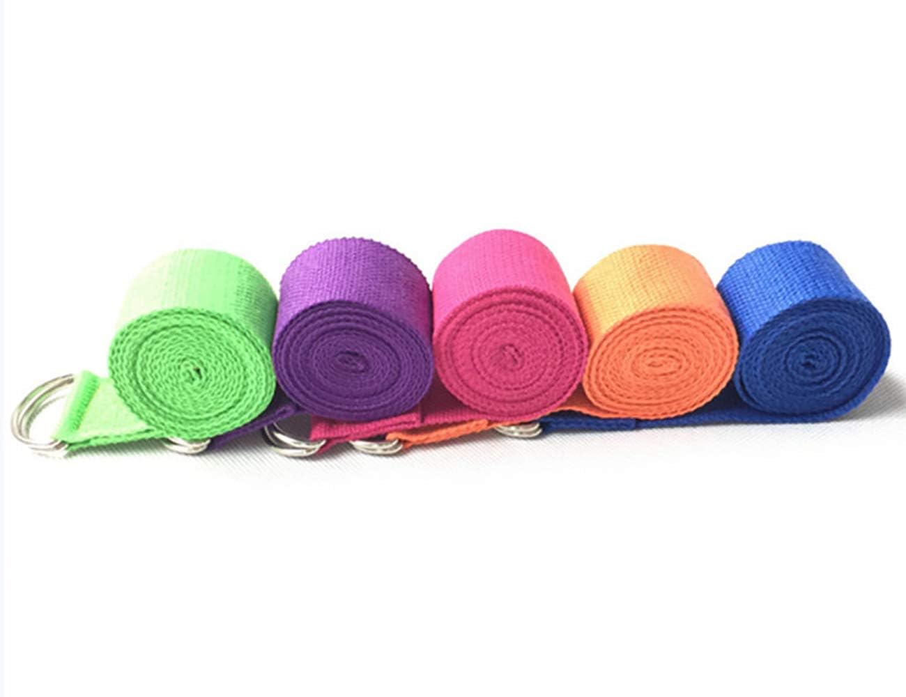 Uheng 5-Pack Yoga Exercise Adjustable Straps 8Ft OR 10Ft with Durable D-Ring for Pilates & Gym Workouts Yoga Fitness | Hold Poses, Stretch, Improve Flexibility & Maintain Balance (Random Color) : Sports & Outdoors
