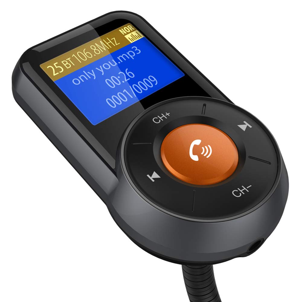 YONGYAO Bt76 Pantalla A Color Bluetooth Mp3 Coche Transmisor de FM Coche Bluetooth Qc3.0 Manos Libres de Carga Rápida
