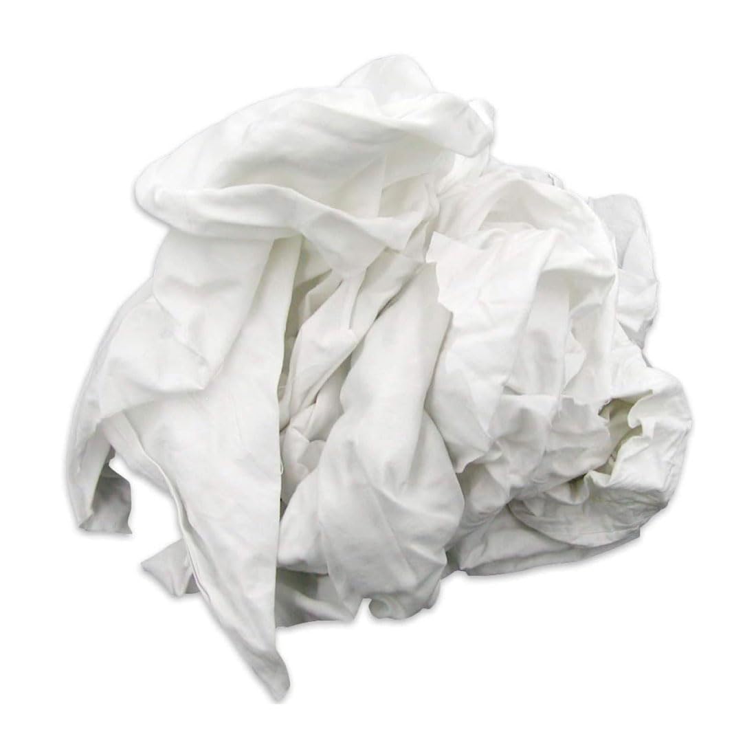 A A Wiping Cloth - Recycled Cut White Sheeting Rags Strong Absorbent Cleaning Rags for All Clean-up Purposes